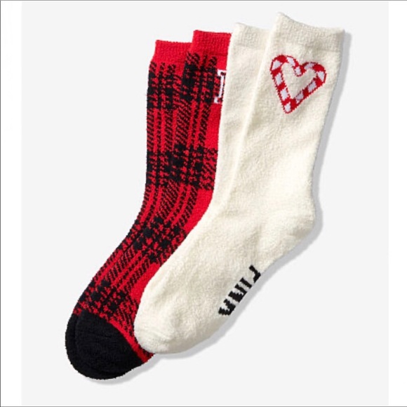 PINK Victoria's Secret Accessories - 🆕 NIB VS PINK Fleece Socks Gift Set